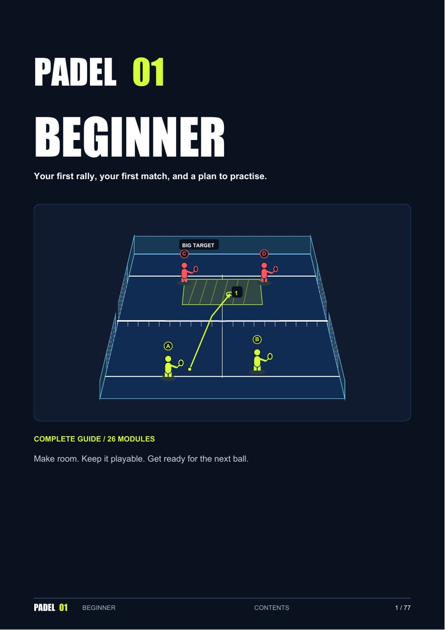 Cover of PADEL 01 Beginner.